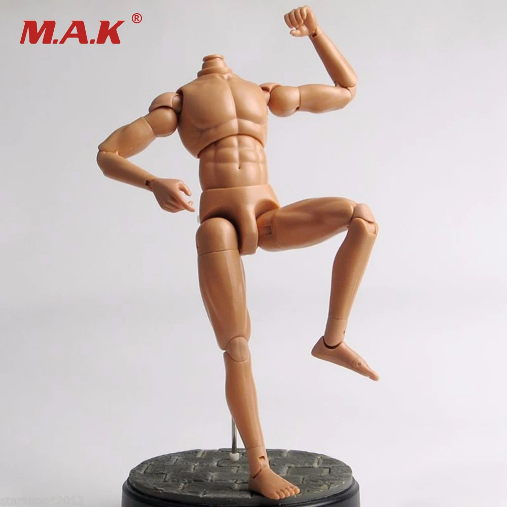 12 Figure Action Dragon Nude Muscle Man Body Figure Soldier Model Toy 1/6 Scale 2pcs 1 6 scale dragon dml toys wwii gray soldier forward hat cap model toy dolls military fit 12 inch action figure accessories