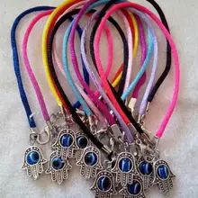 100 шт Смешанные Хамса ручной глаз нитяные браслеты Подвески на удачу кулон