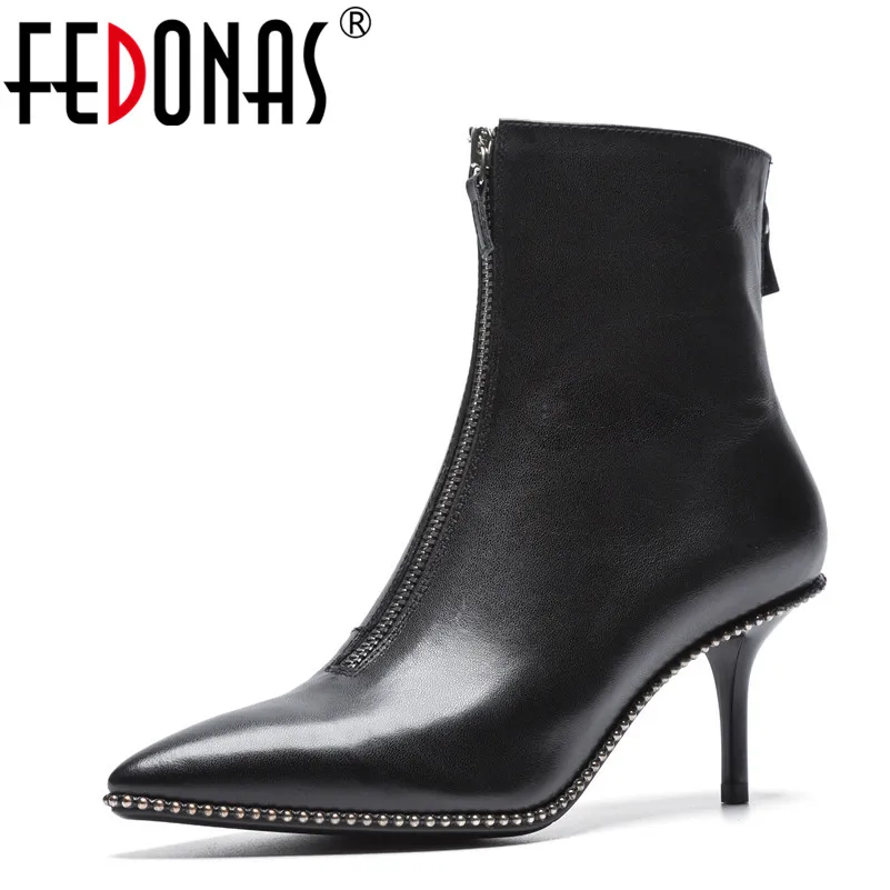 En Haute Bottes Pompes De Noir Chaud Hiver Vintage Nouvelle blanc Fedonas Chaussures Bal Bureau Femme Talons Véritable Arrivée Martin Automne Femmes Cuir p0Iq8aIw