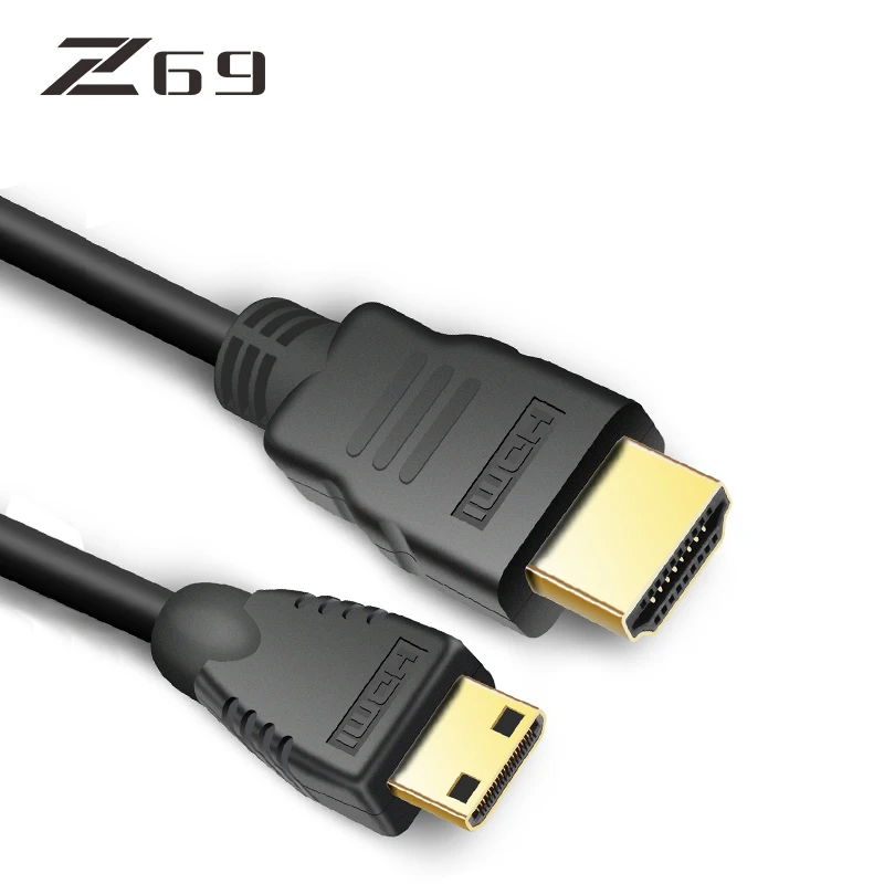 Z69 MINI HDMI кабель 1 м 2 3 5 10 позолоченный к высокоскоростной Мужской Displayport 4K 1080P 3D