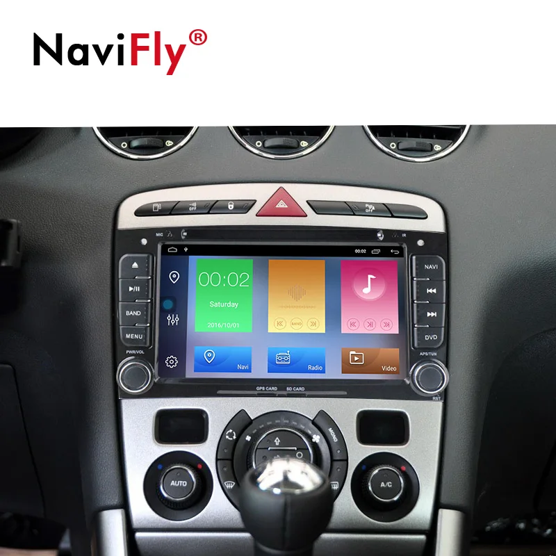 Best Navifly 4G wifi Android9.1 RDS 32G ROM 2G RAM Car Multimedia player for Peugeot 408 Peugeot 308 308SW car DVR View camera OBD2 4