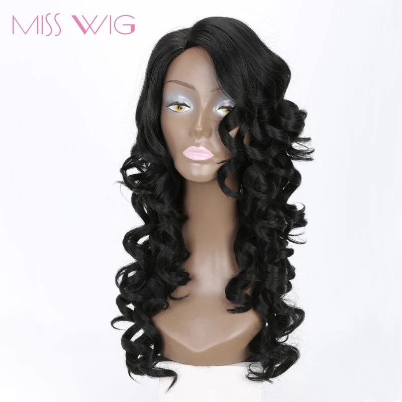 Miss Wig 18 дюймов длинный кудрявый парик розовый черный для черных женщин 250 г