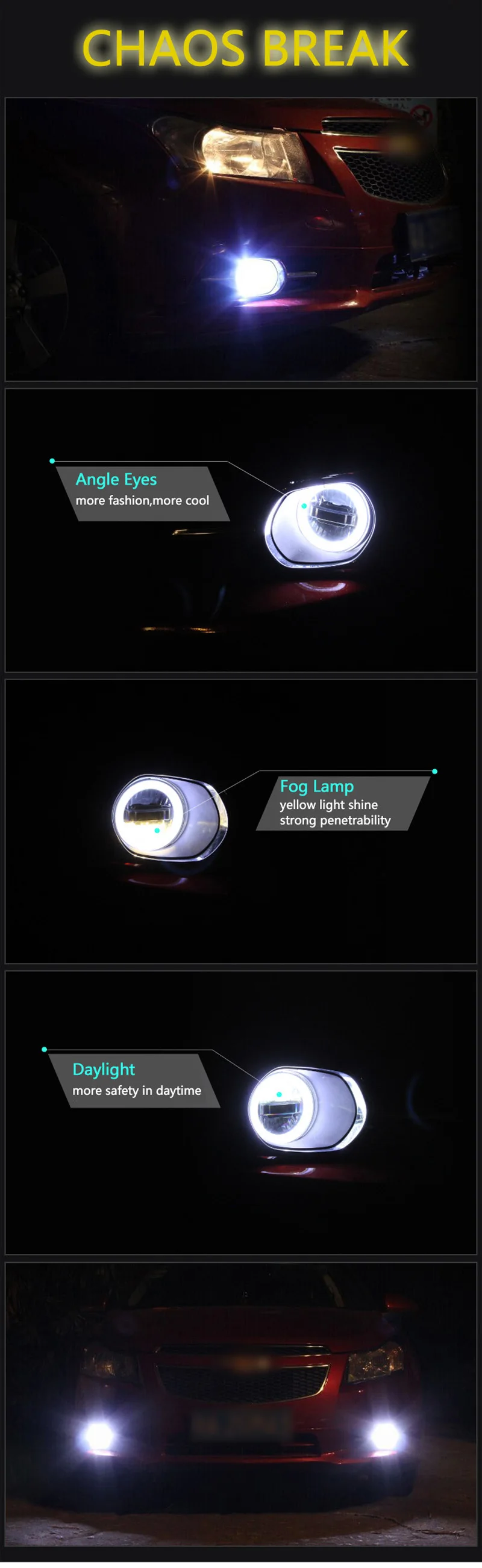 Для Audi A4 B8 2009~ 2012 Многофункциональный 3,5 дюймов светодиодный Противотуманные фары DRL с дневными ходовыми огнями Угол Глаза Кольцо