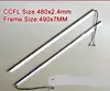 Nuevo  2 uds lámparas duales de 22 ''pulgadas de ancho CCFL con Marco, retroiluminación de lámpara LCD con carcasa, CCFL con tapa, CCFL:480mm x 2,4mm, Marco: 490mm x 7mm GrZlQmr