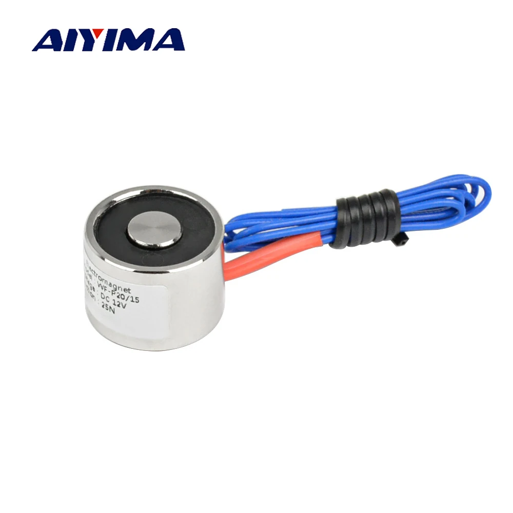 

1PC 20/15 Suction 2.5KG 25N mini electromagnet solenoid 6V/12v/24V electric magnet 20*15mm small electro magnet