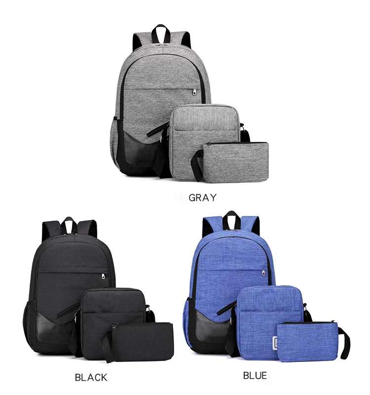 3Pcs/Lot School Backpack For Teenager Fashion School Bag Shoulders Bags Large Capacity Durable Oxford SchoolBag Backpack Mochila