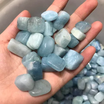 

1KG Natural aquamarine quartz crystal tumbled gemstone for home decoration JM
