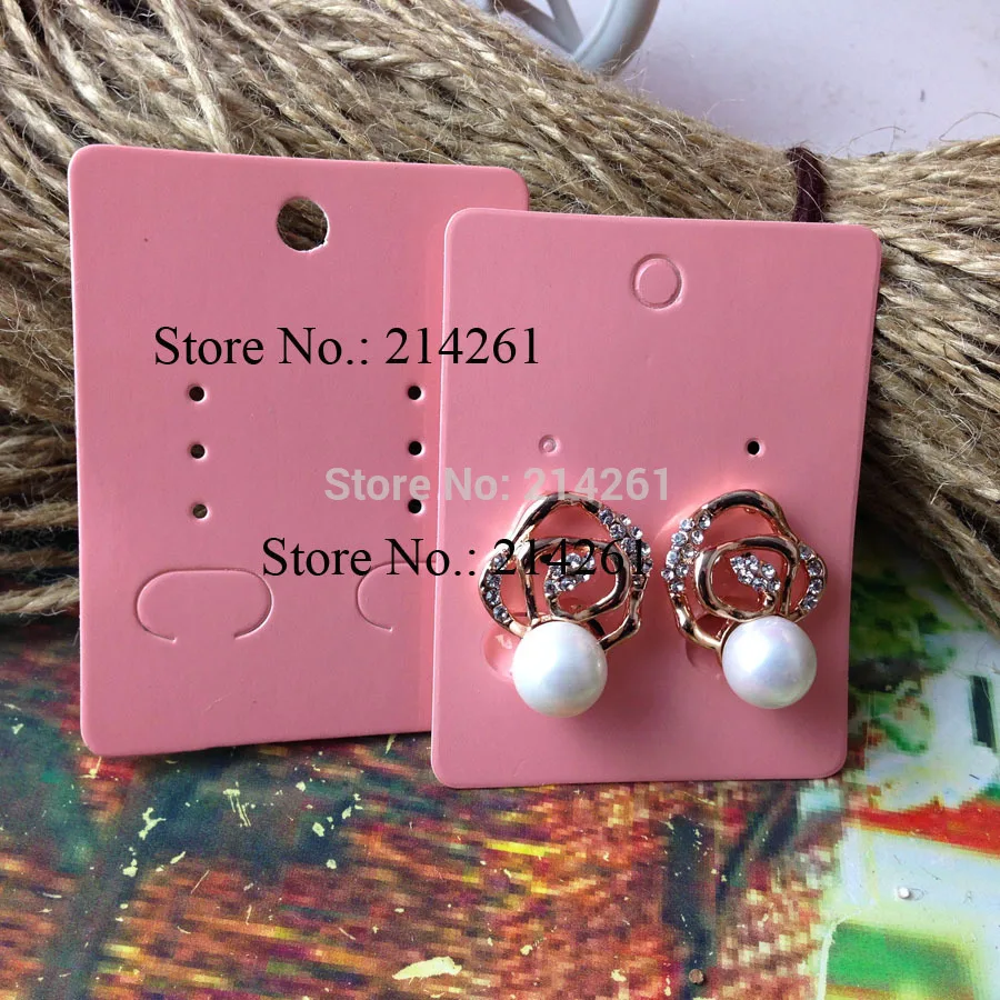 2015 New Hot Pink Earring CARD 65X50MM Big size