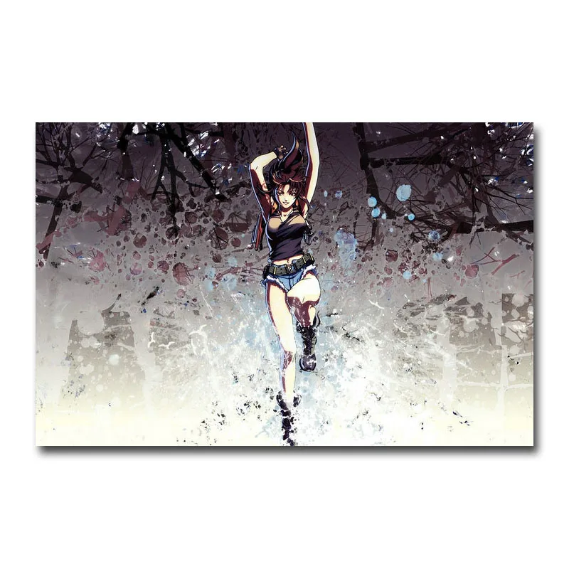 

Art Silk Or Canvas Print Black Lagoon Hot Anime Poster 13x20 inch For Room Decor Decoration-004