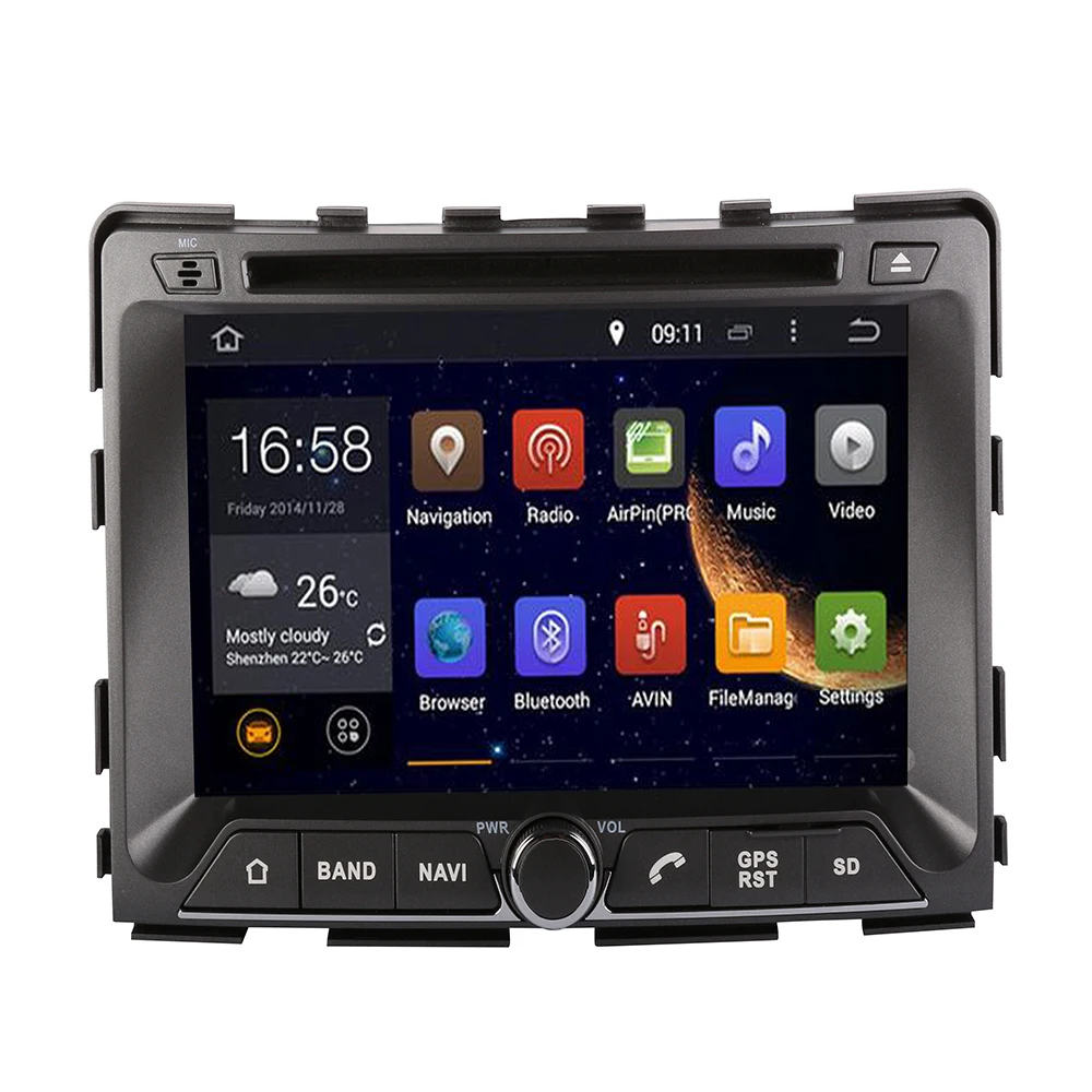 Top 1024x600 HD 4G RAM Android 9.0 8 coreCar DVD GPS Navigation for Ssangyong rexton/for Ssangyong rodius/stavic 2004- MAP Head Unit 2