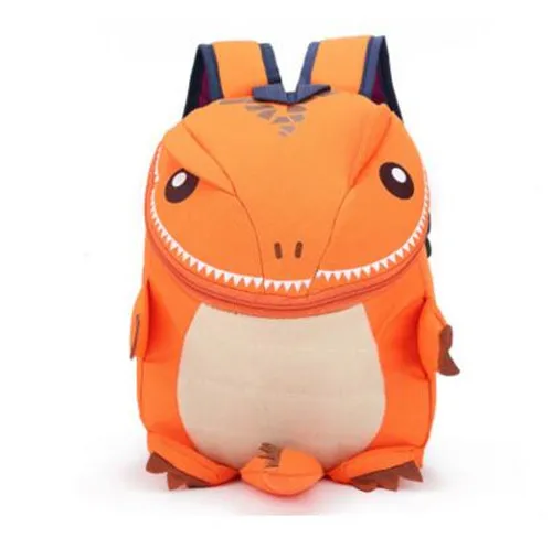 

New 2017 Orange Green Dragon Kids Baby Cartoon Waterproof School Bags 3D Animals Backpack For Girls Boys School Bags For Teenage