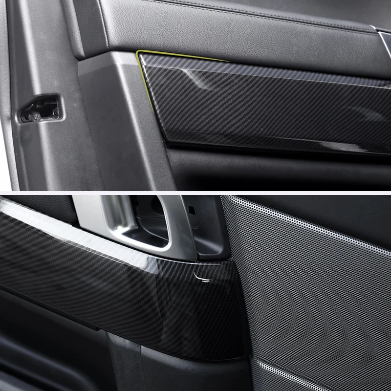 4 шт карбоновая текстура дверная ручка панель под Подлокотник Накладка для Land Rover Range Rover Sport RR Sport
