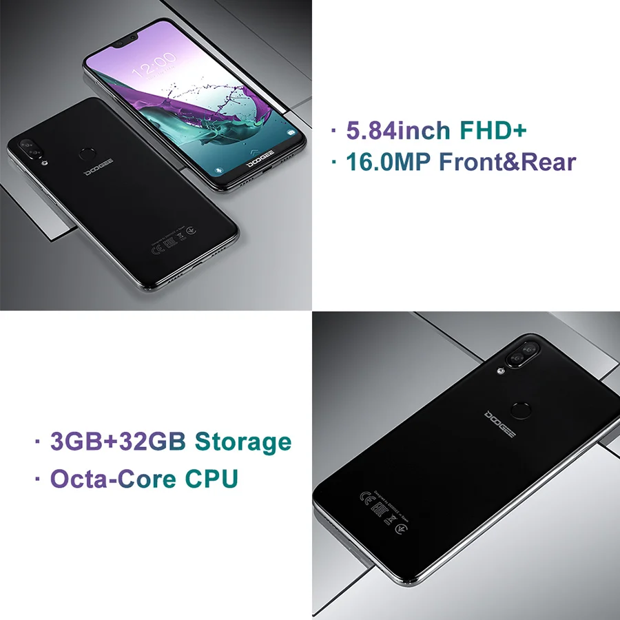 DOOGEE N10 смартфон с 5 дюймовым дисплеем четырёхъядерным процессором 84 &quot ОЗУ 3 ГБ