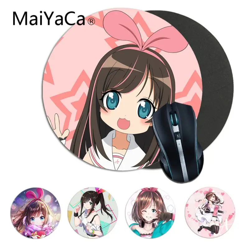 Maiyaca kizuna ai render аниме девушка DIY дизайн игры круглый коврик для мыши игровая