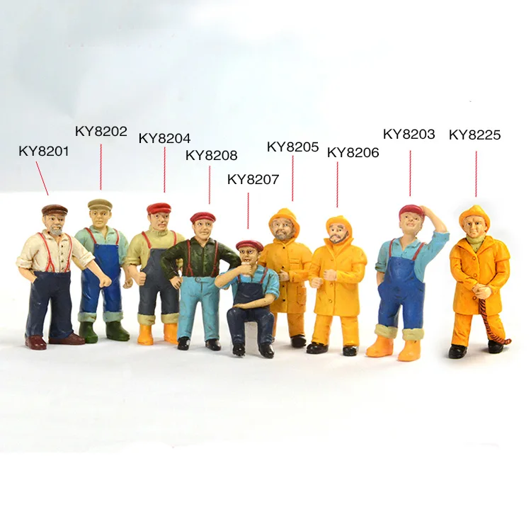 

1PC 1:32 Simulation Sailor Figures Mini Figures Man for RC Fishing Boat/ Nautical Model Decoration Parts
