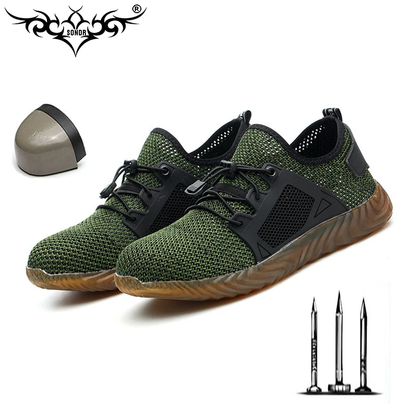 

plus size 36-48 Men And Women Protection Shoes Men Safety Boots Indestructible Shoes woman Work Sneakers casual shoes2019 New