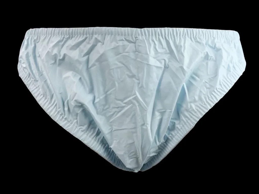 

Haian Plastic Bikini Panties PVC Underwear Color Baby Blue 3 Pack