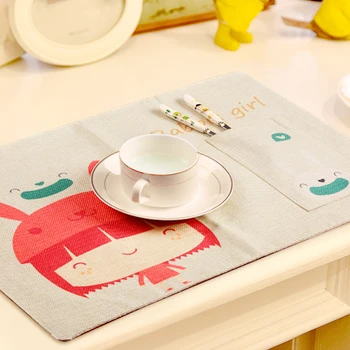 

Baby Cotton Plate Dish Mat Sucker Slip-resistant One Piece Baby Placemat Bowl Waterproof Kid Dinner Plate Tableware
