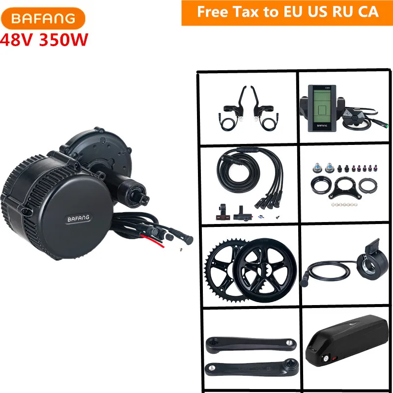 Excellent Bafang 8fun 48V 350W BBS01B Mid Drive Motor Conversion Kits C965 C961 With 48V 17AH Lithium Battery For Eletric Bicycle Kits 0 Excellent Bafang 8fun 48V 350W BBS01B Mid Drive Motor Conversion Kits C965 C961 With 48V 17AH Lithium Battery For Eletric Bicycle Kits 0