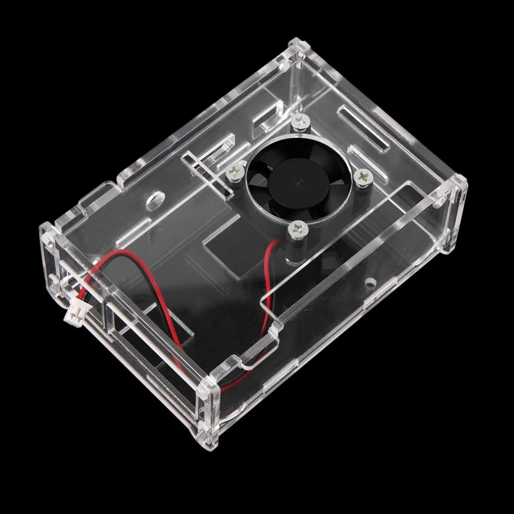 

2017 New Transparent Clear Acrylic Shell Case Enclosure Box Cooling Fan for Raspberry Pi 2 Model Raspberry Pi B+ Wholesale