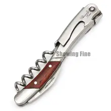 Good Quality Corkscrew Wine Opener Stainless Steel Multifunction Bottle Opener Rosewood Openor folding stainless steel bottle wine corkscrew opener with serrated cutting knife