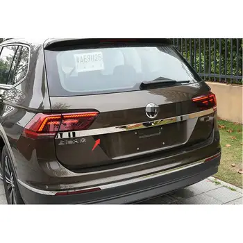 

STYO Car Stainless Steel Rear Trunk Lid Cover Trim /Tail Gate Protector Back Trunk Cover For VW Tiguan 2017