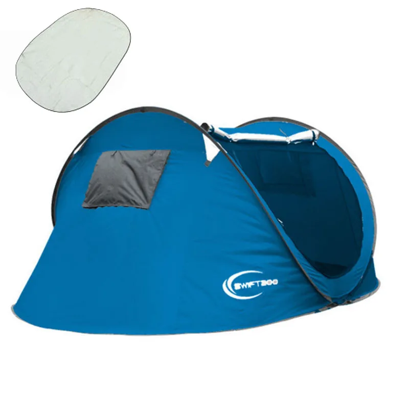 

Send suitable mat!Large space wide 2-3-4persons pop up Spring camping tent outdoor tent automatic quick open beach tent