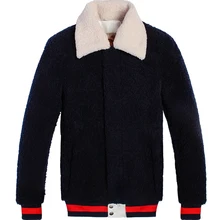 Короткие дизайнерские шубы из овчины для мужчин, утолщенная верхняя одежда из натуральной кожи, мужская куртка с отложным воротником, шуба из овчины