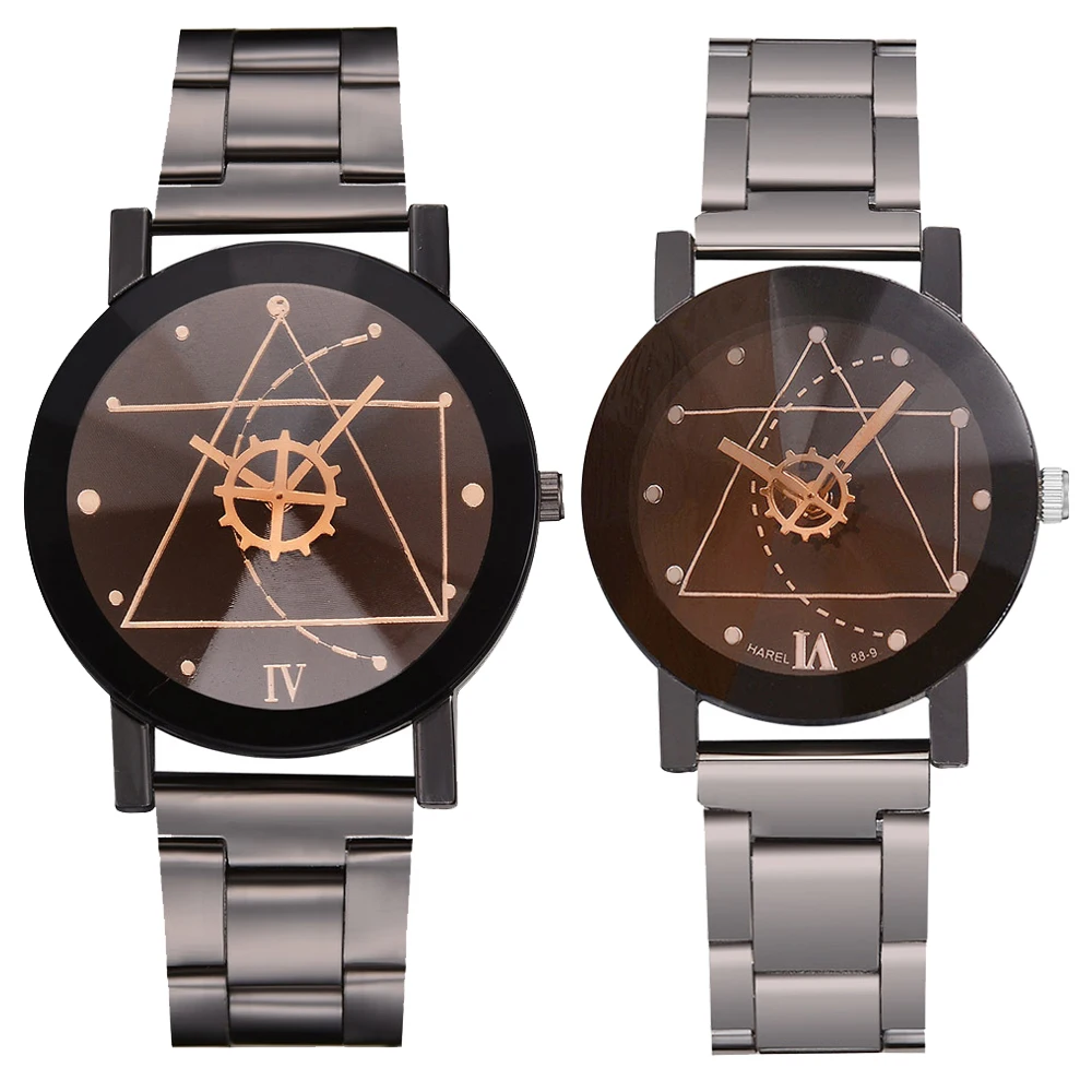

Reloj Couple Watch Stainless Steel Creative Watch Quartz Simulation Men's Watch Timing Lady Clock Gift Saat Montre Connectee
