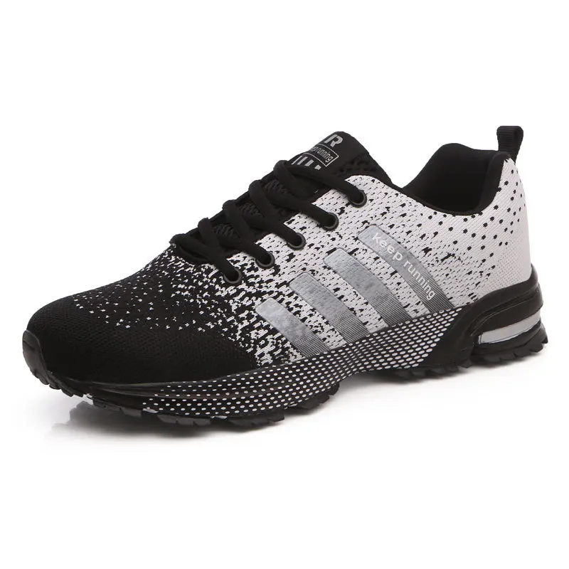 Hot Sale Running Shoes for Mesh flat Female Sport Shoes Woman Sneakers Breathable Lace-Up chaussure femme Neutral big size shoe - Цвет: gray