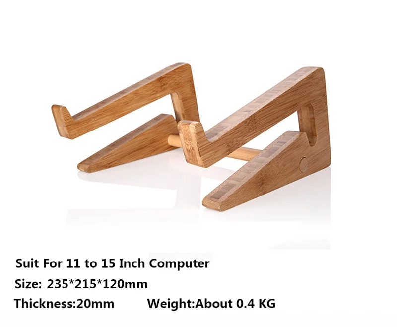 2 в 1 бамбуковая подставка для ноутбука увеличенная высота охлаждающая подставка