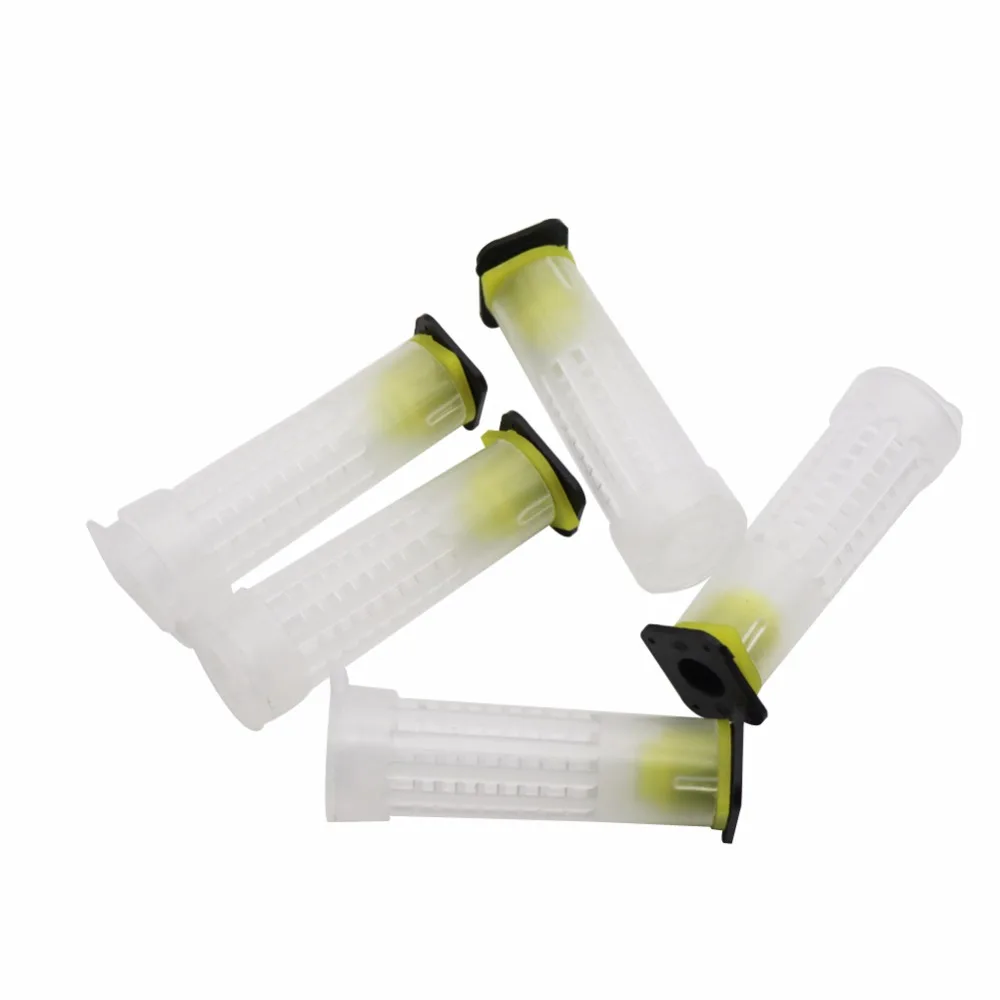 Skup 100 zestawów wyposażenie dla pszczół klatka na królową 7.6cm 2.6cm średnica nowy sprzęt pszczelarski owady narzędzia hurtownie poidełko dla pszczół