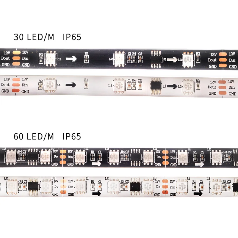 Taśma LED 5M WS2811 DC12V Ultra jasna, bardzo wydajna dioda