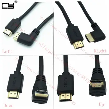 

4K*2K 60HZ HDMI 2.0 A Male to HDMI v2.0 Down & Up & Left & Right Angled 90 degree Male HD extension Cable HDMI 2.0v angle cable