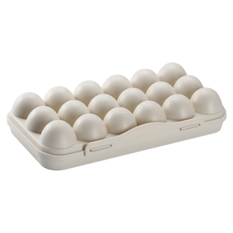 12/18 Grid Kitchen Egg Storage Box Protect Rangement Case Refrigerator Plastic Egg Box Food Container Organizer Egg Crisper