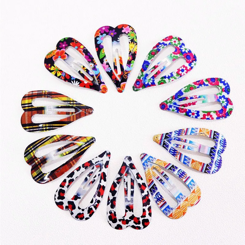 Fashion 1Set Hot Sale 7 Shapes Print Colorful Cute Promotional Hair