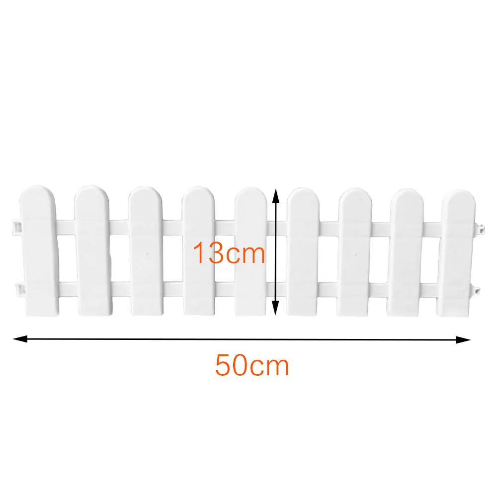 1 шт. 50x13 см белый Пластик дерево забор двор Крытый забор детского сада цветок огород белые украшения