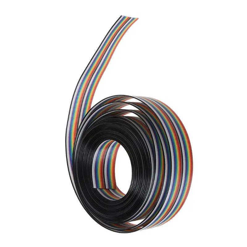 Горячий Радужный кабель 20Pin DuPont провод с 1,27 мм шаг провода 5 м для 2,54 мм вилки и Рог