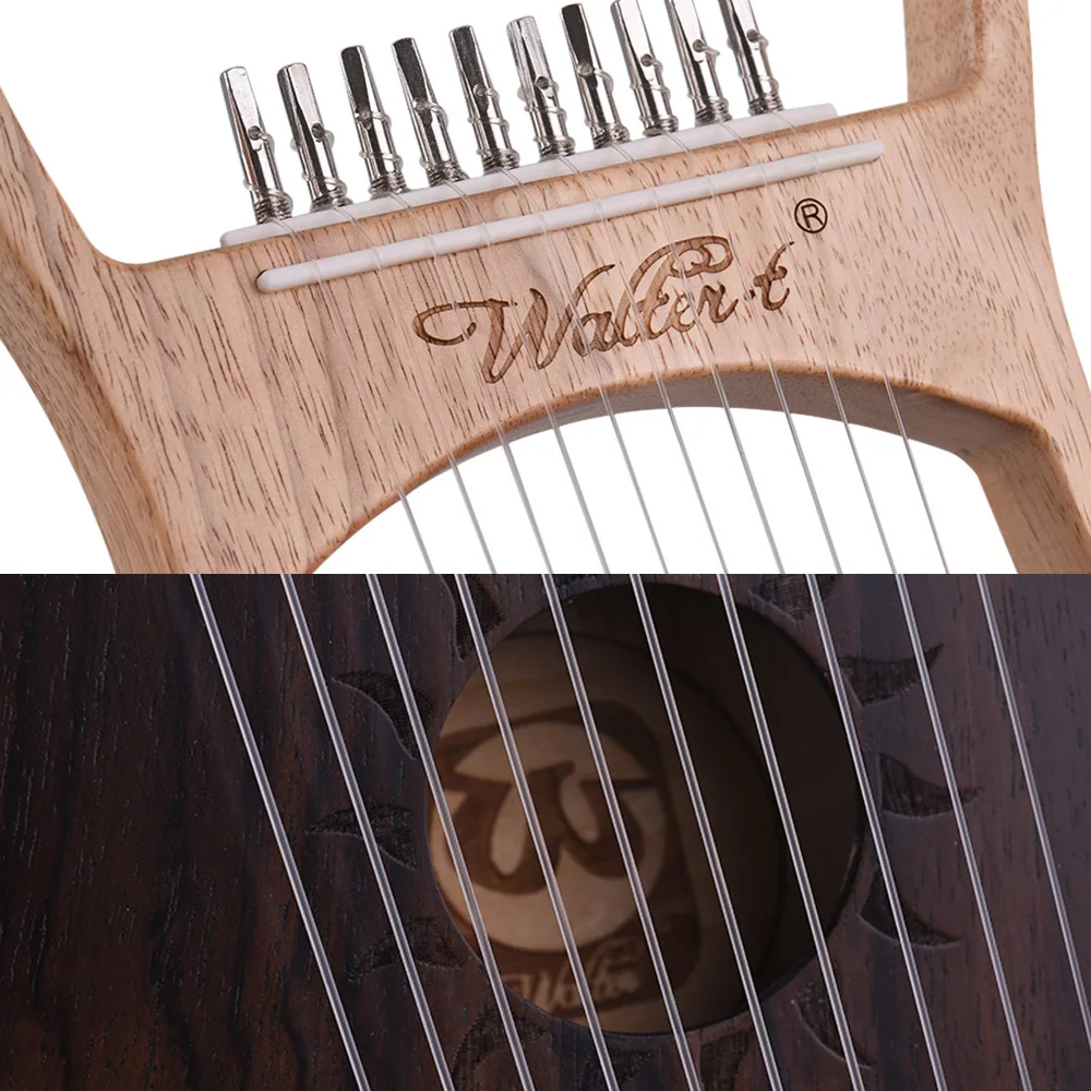 WH01 10 String деревянные нейлоновые веревки для арфы верхние резиновые нити из