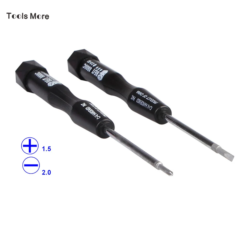 

2Pcs / Set 5-Point 0.8 Slotted 2.0 Phillips 2.0 PH00 Y000 Torx T2 T4 T5 T6 Screwdriver for Cell Phone Laptop PC Repair