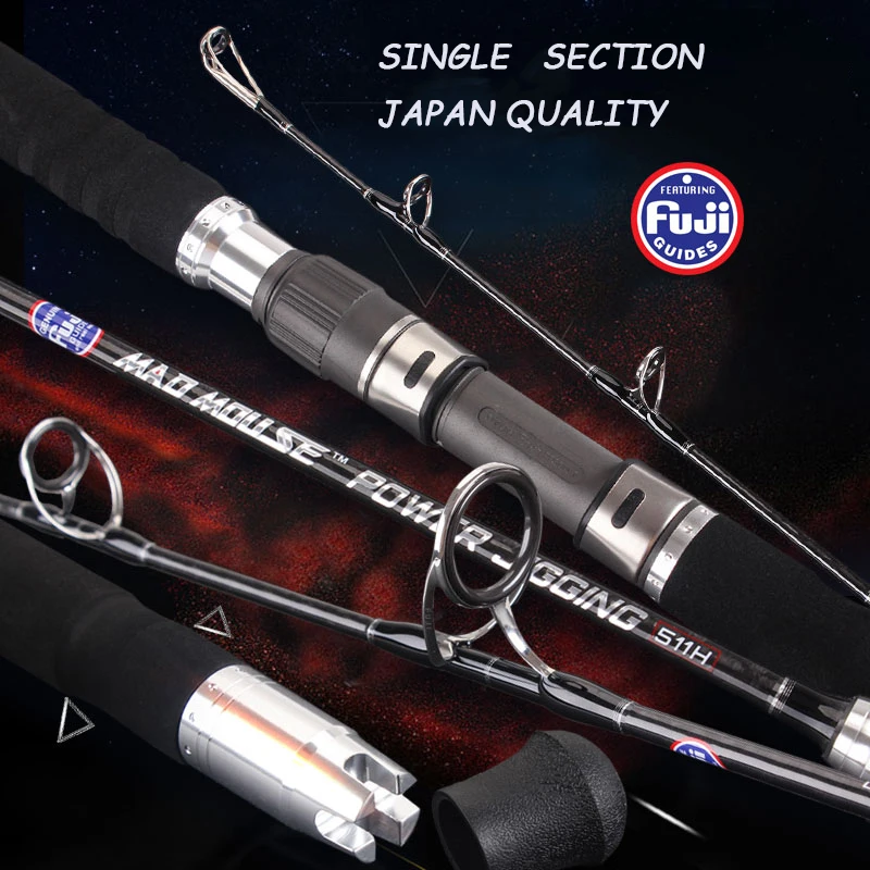 

MADMOUSE Japan Full Fuji Parts New Power Jigging Rod Single Section 1.55 M/H 20/24kgs Pe 1-3/2-4 Spinning Ocean Fishing Rod