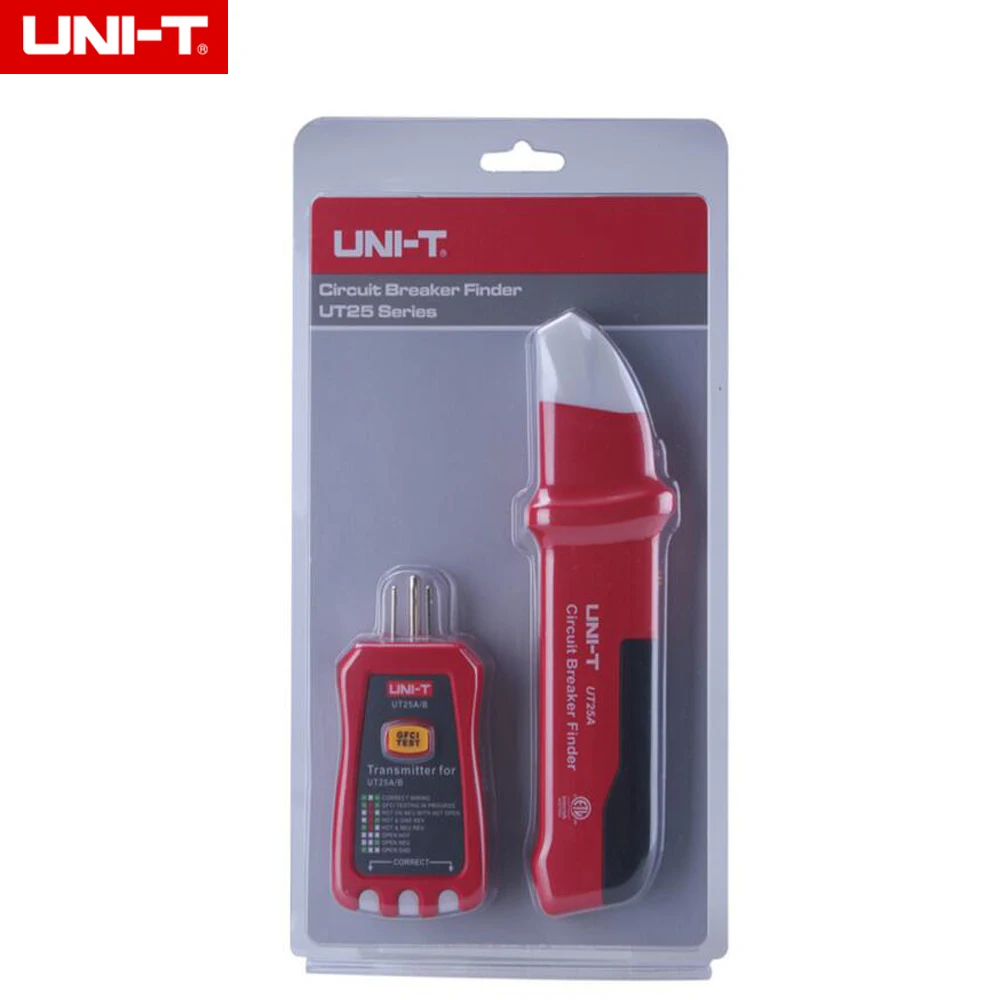 UNI-T UT25A/B автоматический выключатель Finder Предохранитель Разъем тестер электрик диагностический инструмент с Светодиодный индикатор