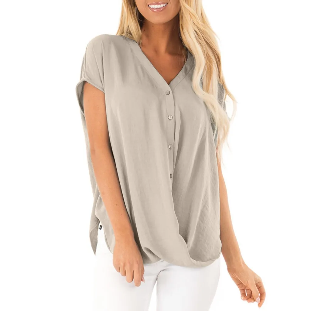 Sueter Mujer Verano Blusa Mujer Verano Manga Corta Cuello En V