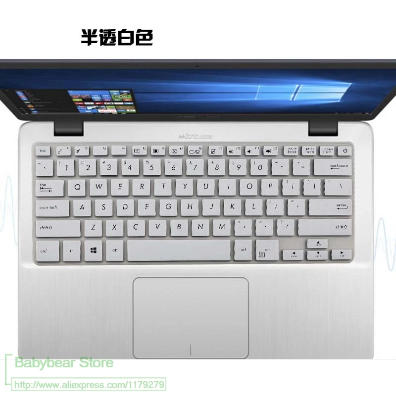 14 дюймов клавиатура протектор кожного покрова для Asus VivoBook E406SA A407UB X411U X411UF PU404U X405UR A407UB R421 S410 X411 X407 - Цвет: black