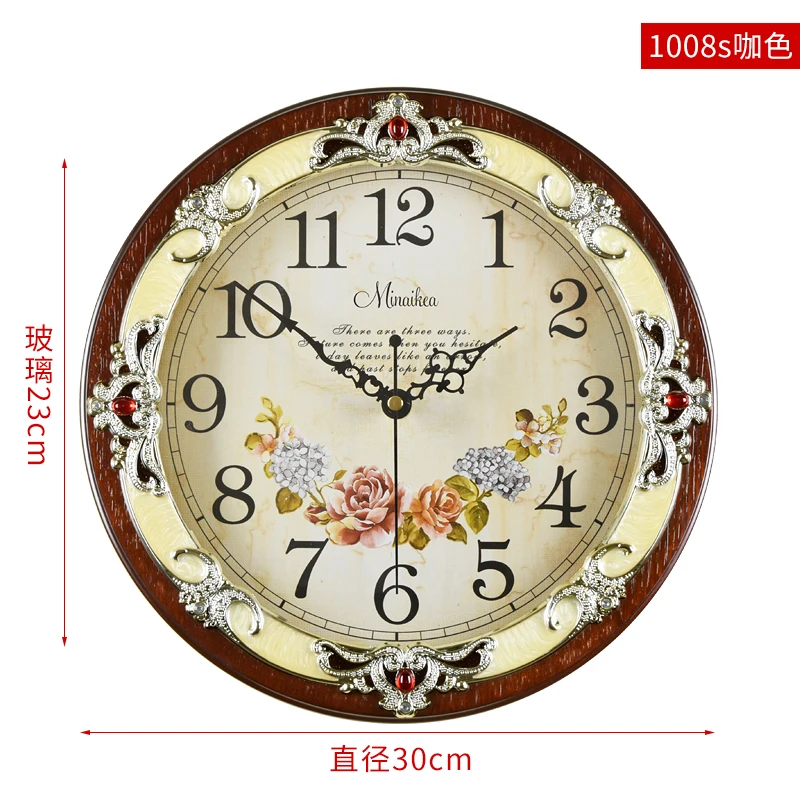 Retro Pastoral Quartz Wall Clocks Color:J