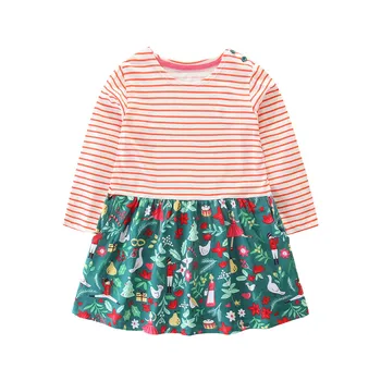 

Jumping betty top brand Dresses with long sleeve striped girls dress princess baby clothes autumn spring fashion new 2018 dress