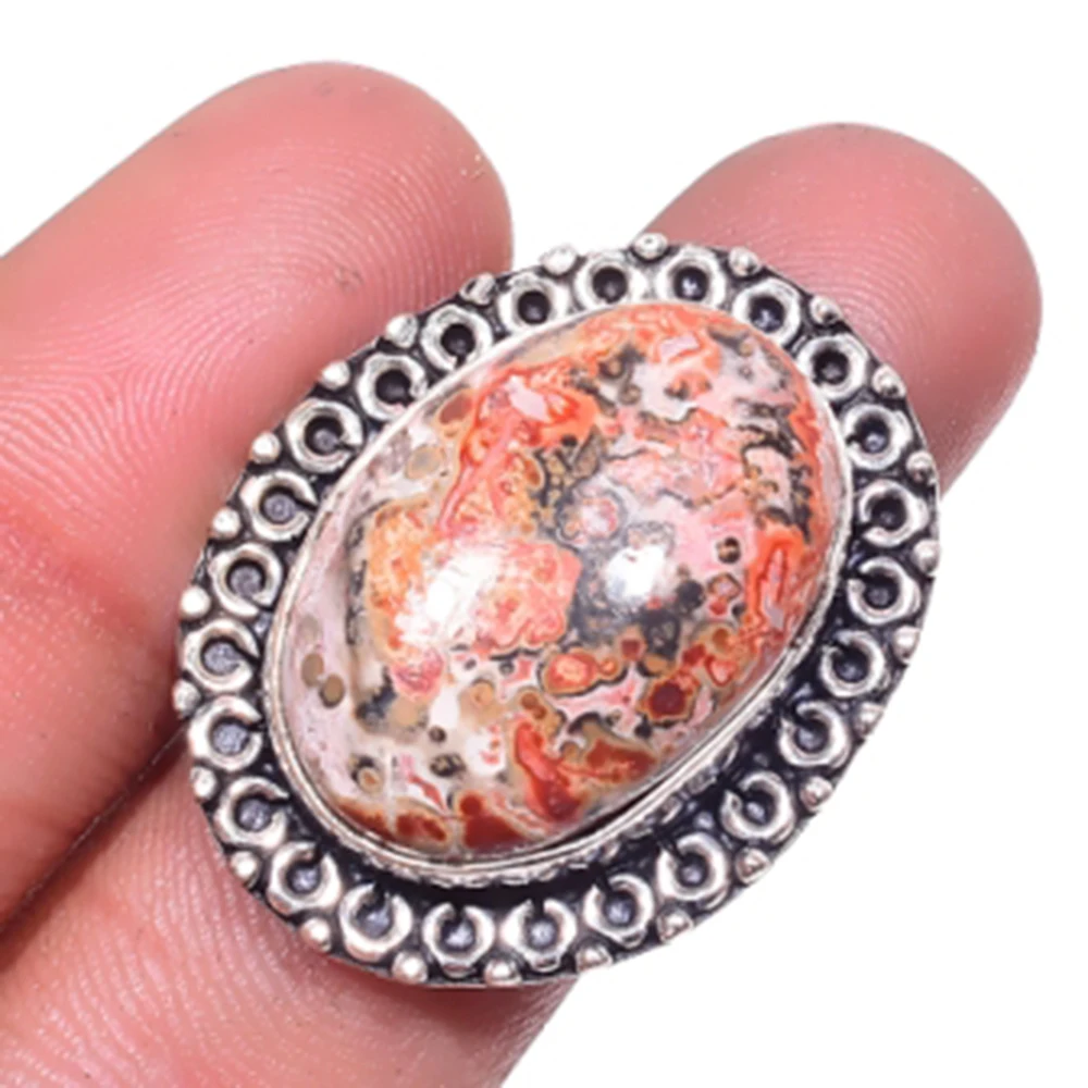 

Ocean Jaspers Ring Silver Overlay over Copper, USA Size 8.25 , R4611