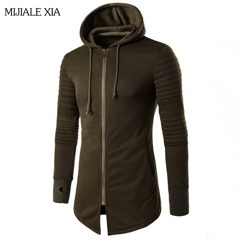 New High Quality Sweatshirt Men Fashion Autumn&Winter Supreme Hoodie Free Shipping Fashion Warm Plus Size long Coats Size M-3XL