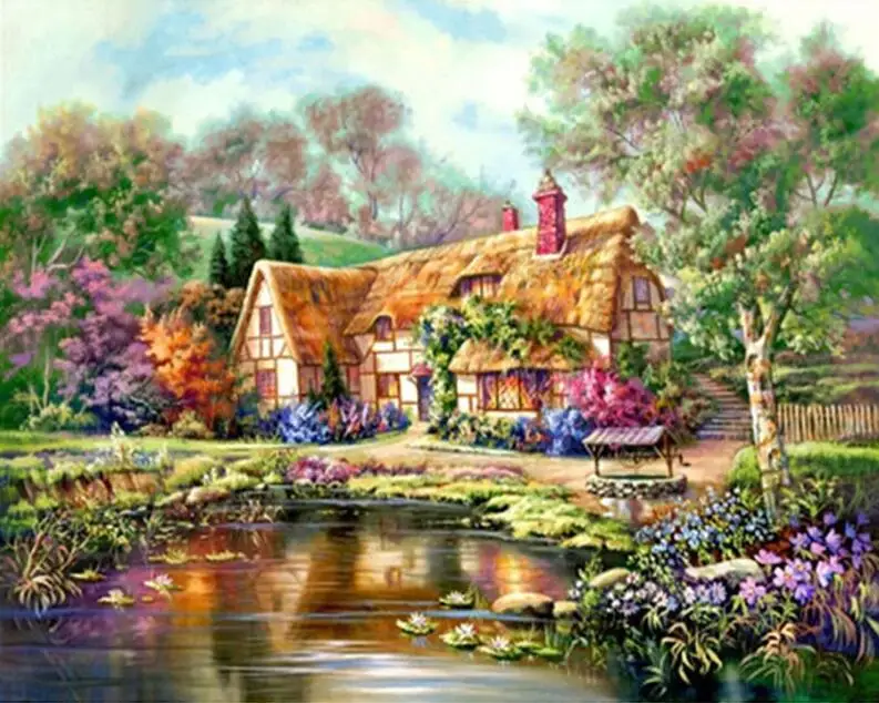 ховард робинсон. доминик дэвисон коттедж. пазл домик доминик дэвисон дом у озера. домики доминик дэвисон. собирать пазлы домов.