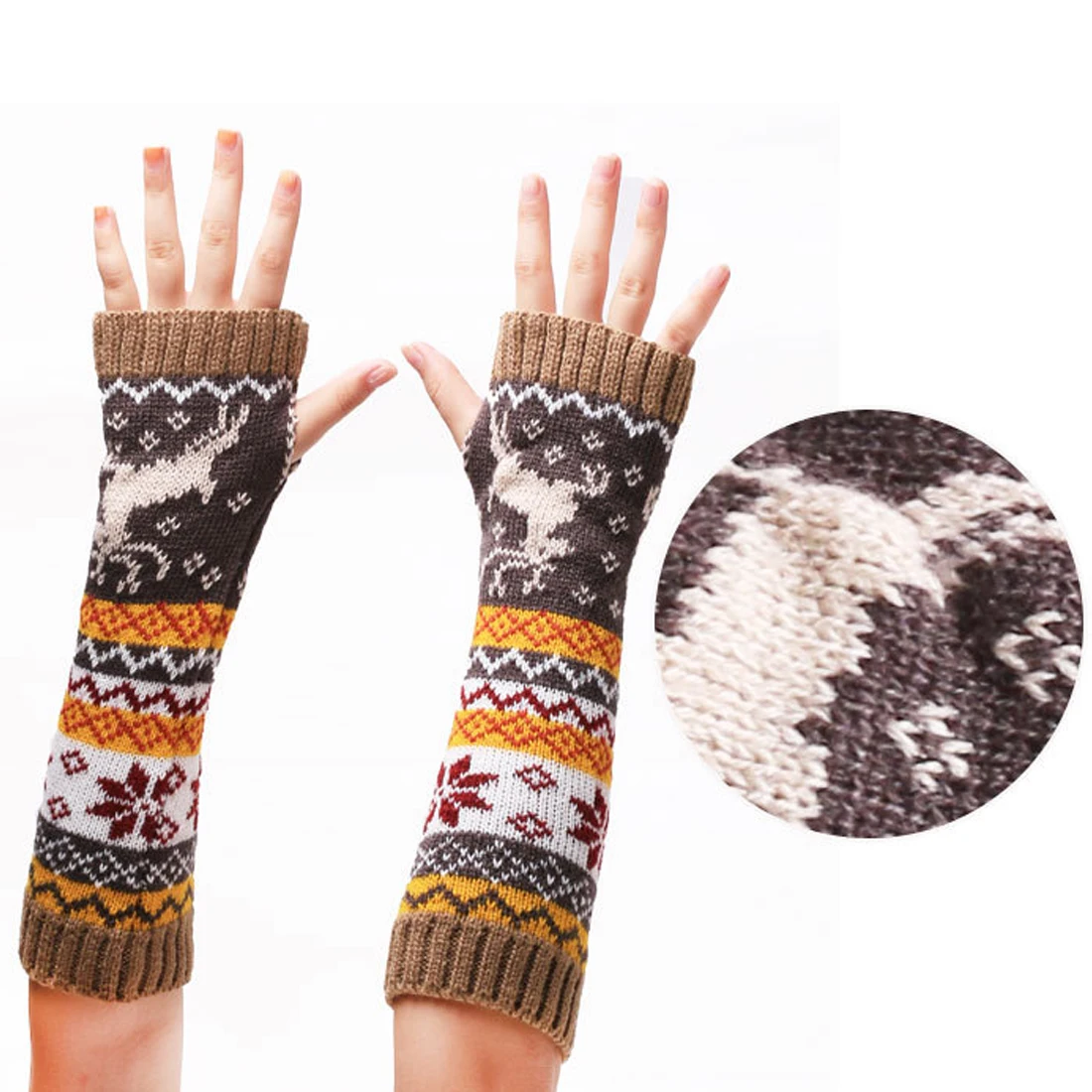 1 пара для мужчин женщин Наручные Теплые зимние вязаные Длинные пальцев модные Прихватки для мангала женские рукавицы Лидер продаж